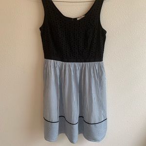 Black and Blue Striped Dress